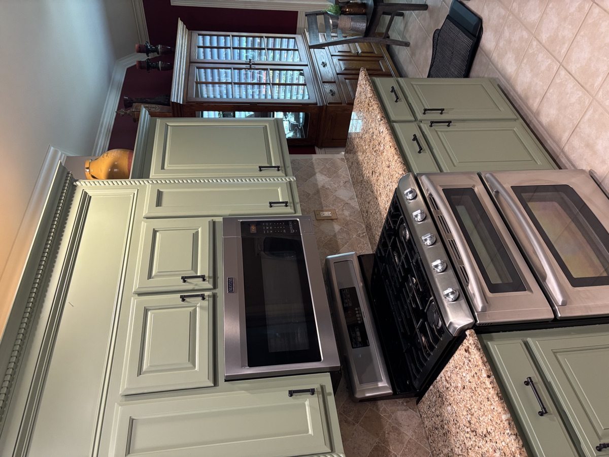 Kitchen cabinets after refinishing by Dukes Painting — Owasso Oklahoma