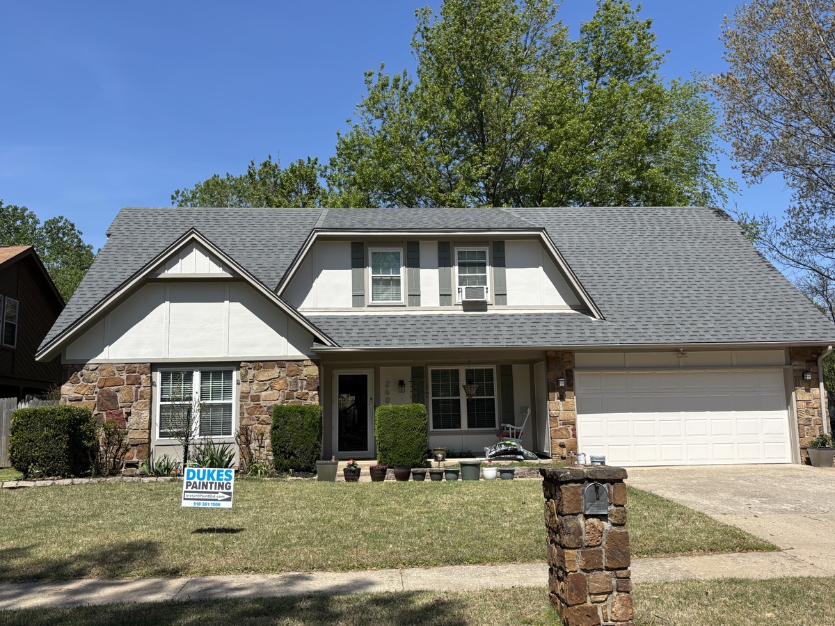 Home exterior after repainting by Dukes Painting — Owasso Oklahoma